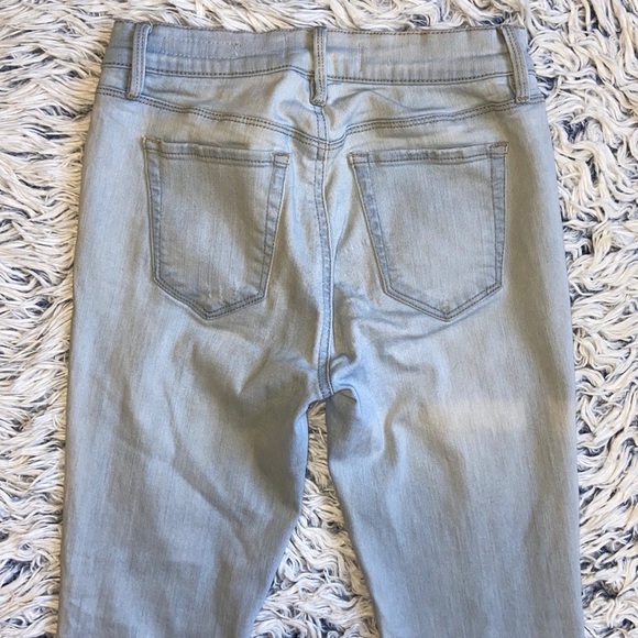 PacSun Super Stretch Distressed Blue Ankle Jegging Size 25 - Picture 7 of 10